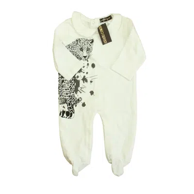Roberto Cavalli Kids' Boys White Black Cheetah Long Sleeve Outfit In Green