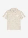 Roberto Cavalli Boys Zebra Print Polo Shirt In Beige