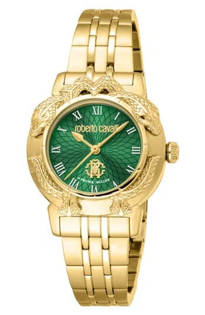 Roberto Cavalli By Franck Muller Bracelet Watch, 32mm In Gold