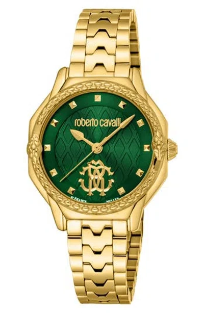 Roberto Cavalli By Franck Muller Bracelet Watch, 32mm In Gold