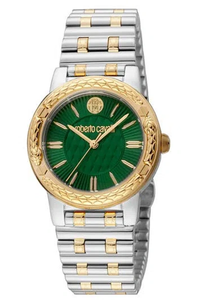 Roberto Cavalli Bracelet Watch, 32mm In Two Tone Silver & Gold