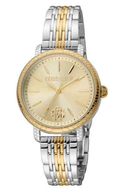 Roberto Cavalli Bracelet Watch, 32mm In Two Tone Silver & Gold
