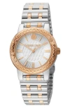 Roberto Cavalli Bracelet Watch, 32mm In Two Tone Silver & Rose Gold