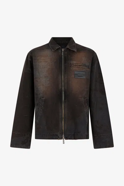 Roberto Cavalli Brown Jacket In Black