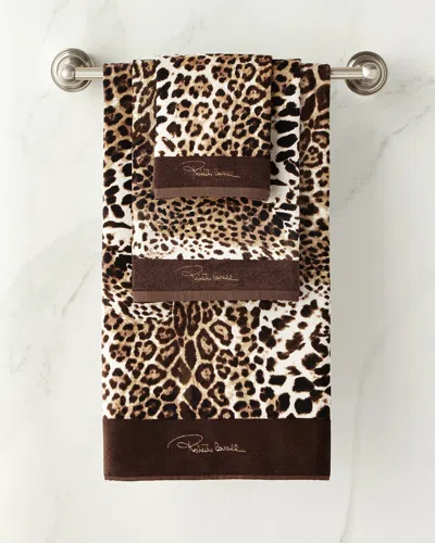 Roberto Cavalli Bravo Guest Towel In Brown