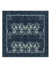 Roberto Cavalli Brocade-print Silk Scarf In Blue