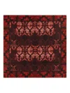 Roberto Cavalli Brocade-print Silk Scarf In Red