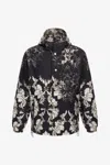 Roberto Cavalli Broccato Print Bomber Jacket In Black