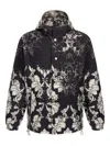 Roberto Cavalli Broccato-print Jacket In Black