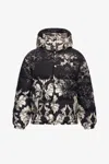 Roberto Cavalli Broccato Print Bomber Jacket In Black