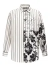 Roberto Cavalli Broccato Print Silk Shirt