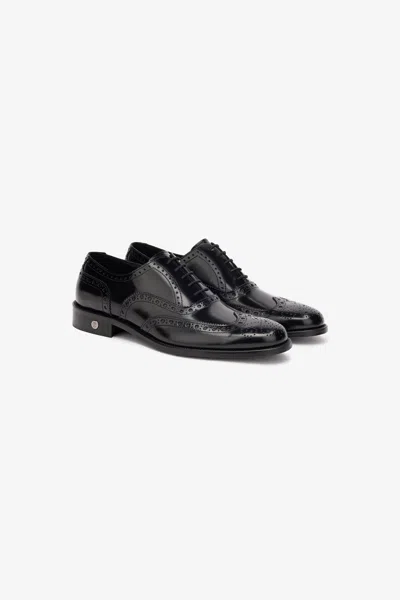 Roberto Cavalli Brogue Derby Loafers In Black