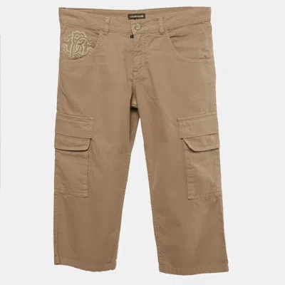 Pre-owned Roberto Cavalli Brown Cotton Cargo Pants S