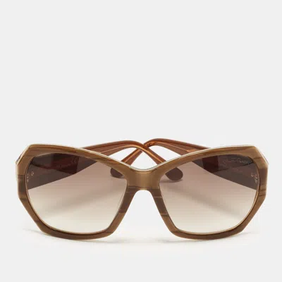 Pre-owned Roberto Cavalli Brown Gradient Abelia 592s Oversized Sunglasses