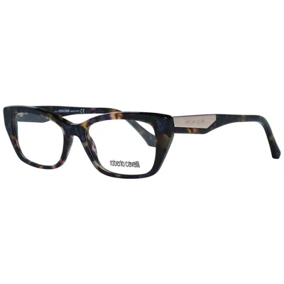 Roberto Cavalli Brown Plastic Frames In Black
