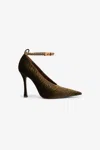 Roberto Cavalli Brown Pumps With Strap In Green