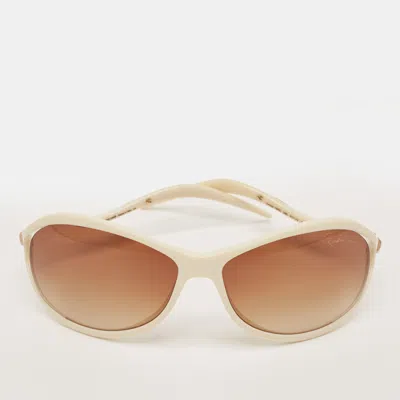 Pre-owned Roberto Cavalli Brown/white Gradient Orizia 184s Oversized Sunglasses