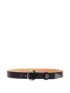 Roberto Cavalli Buckle Leather Belt In Black