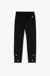 Roberto Cavalli Button-embellished Cotton Trousers In Black