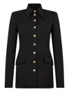 Roberto Cavalli Button Equestrian-style Blazer In Black