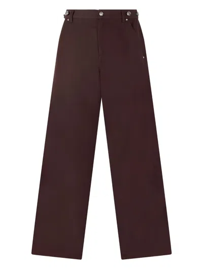 Roberto Cavalli Button-fastening Pocket Trousers In Brown