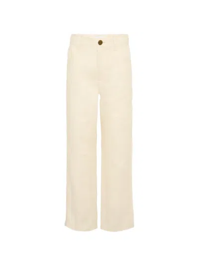 Roberto Cavalli Kids' Button Trousers In White