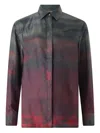 Roberto Cavalli Silk Shirt With Garment-dyed Effect In Multi