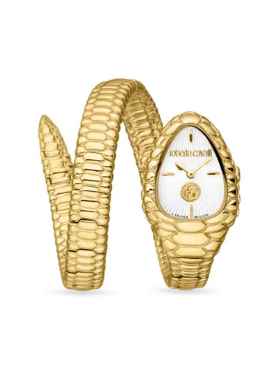 Roberto Cavalli By Franck Muller 24mm Stainless Steel Bracelet Watch In Gold