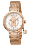 Roberto Cavalli By Franck Muller Dotted Bracelet Watch, 34mm In Gold