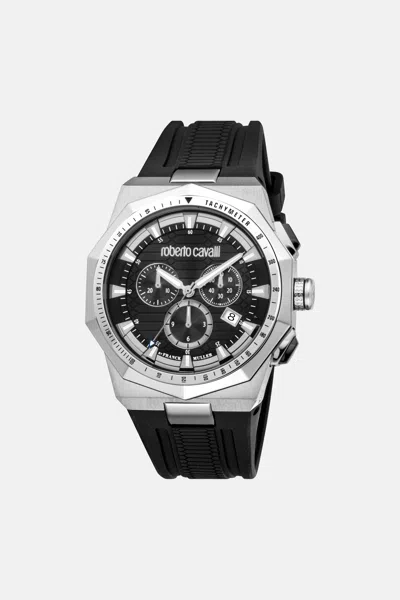 Roberto Cavalli By Franck Muller Men's Chronograph Watch In Black