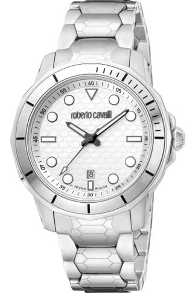 Pre-owned Roberto Cavalli By Franck Muller Men's 42mm Quartz Watch Rv1g159m0051