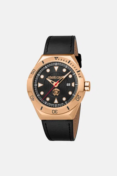 Roberto Cavalli By Franck Muller Men Watch In Rose Gold Black