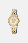 Roberto Cavalli By Franck Muller Snake Watch In Silver/gold