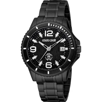 Pre-owned Roberto Cavalli By Franck Muller Watches Swiss Usd$1280 Ronda In Black