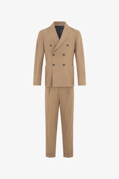 Roberto Cavalli Camel Man Suit In Light Brown