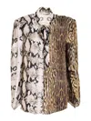 Roberto Cavalli Beige Tech Fabric Shirt In Beige