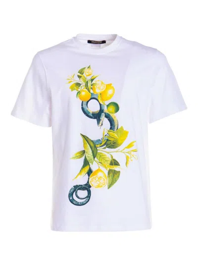 Roberto Cavalli Crew Neck T-shirt In White