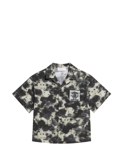 Roberto Cavalli Kids' Camouflage-print Shirt In Animal Print