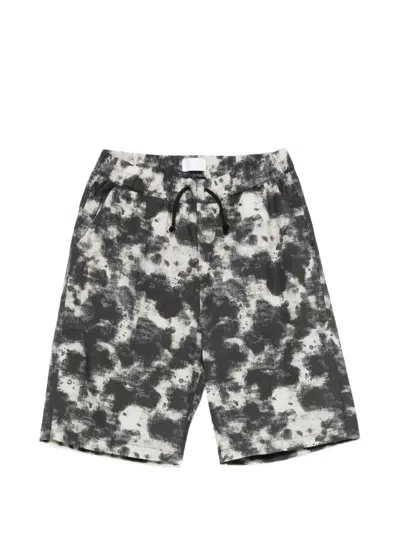 Roberto Cavalli Kids' Camouflage-print Shorts In Black
