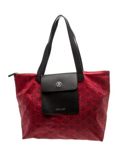 Pre-owned Roberto Cavalli Canvas Shoulder Bag In Red