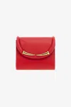 Roberto Cavalli Card Case With Fang Clasp In Red