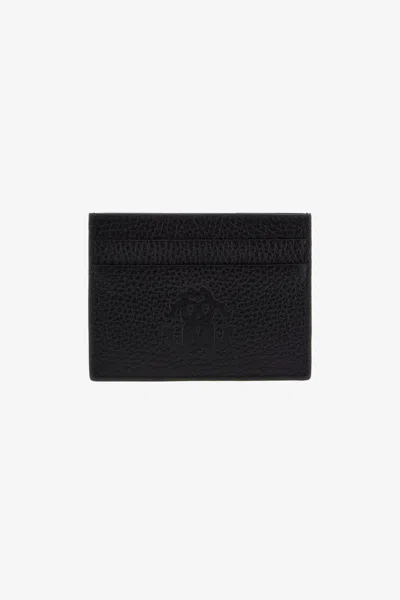 Roberto Cavalli Card Holder With Monogram Rc In Black
