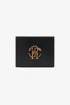 Roberto Cavalli Cardholder With Monogram Rc In Black