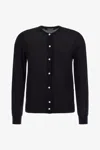 Roberto Cavalli Button-front Wool Cardigan In Black