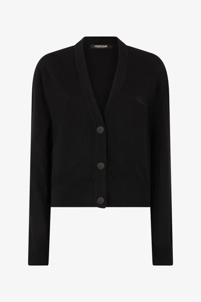 ROBERTO CAVALLI CARDIGAN MIT UNTERSCHRIFT
