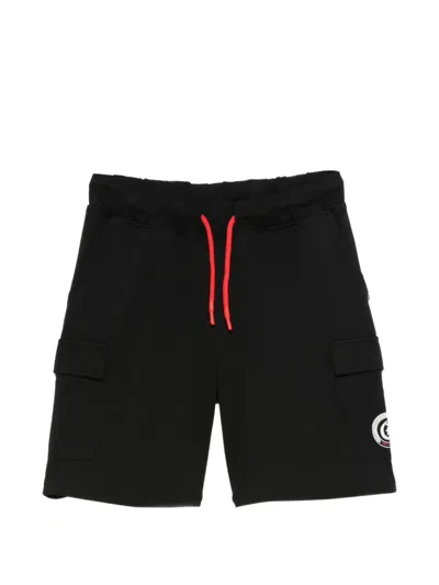 Roberto Cavalli Kids' Cargo Drawstring Shorts In Black