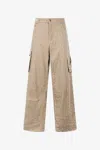 Roberto Cavalli Cargo Pants With All-over Jaguar Skin Pattern In Brown