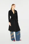 Roberto Cavalli Coat In Cashmere Blend In Black