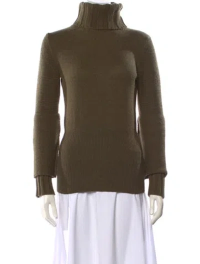 Pre-owned Roberto Cavalli Cashmere Turtleneck Sweater In Green