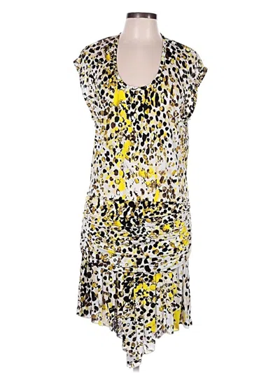 Pre-owned Roberto Cavalli Casual Dress In Yellow